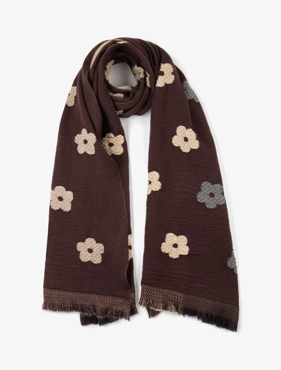 Écharpe à Franges Multicolore Femme