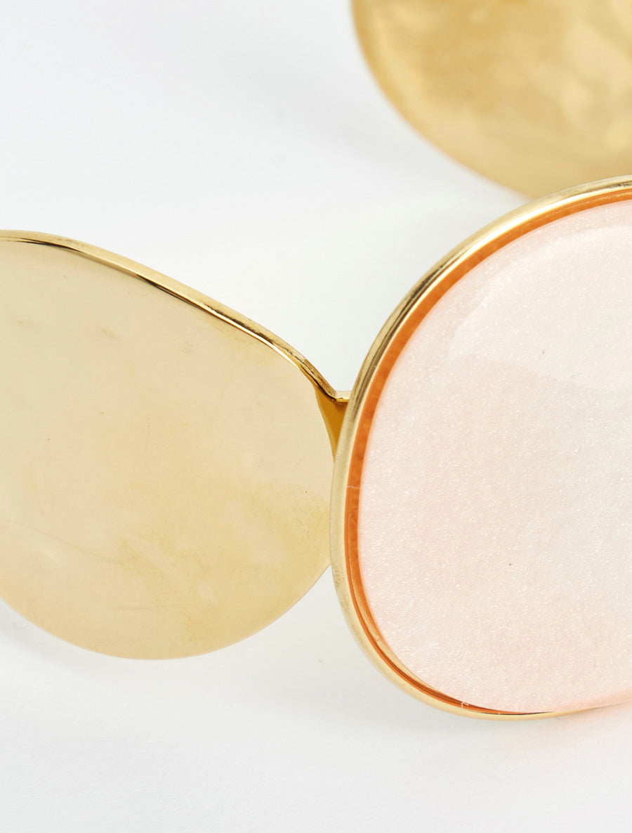 Jonc à ornement rond en résine - Nude - 3