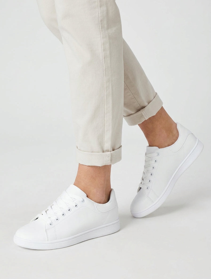 Baskets basiques unies - Blanc