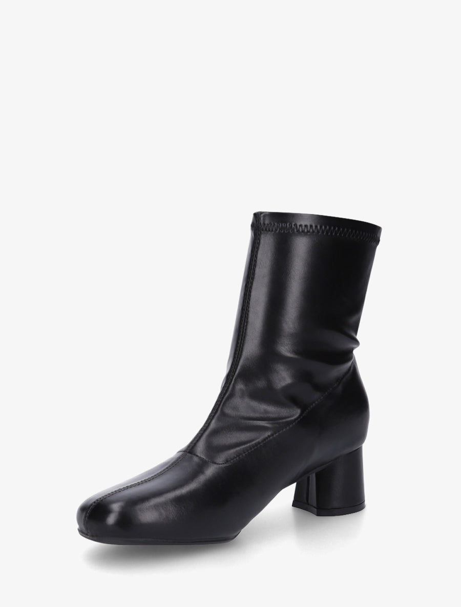 Bottines simili style chaussette - Noir - 3