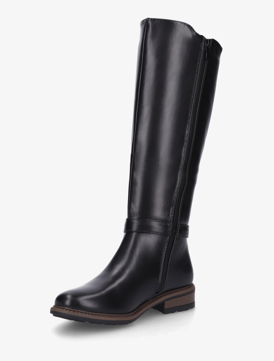 Bottes en simili élastiquées - Noir - 3