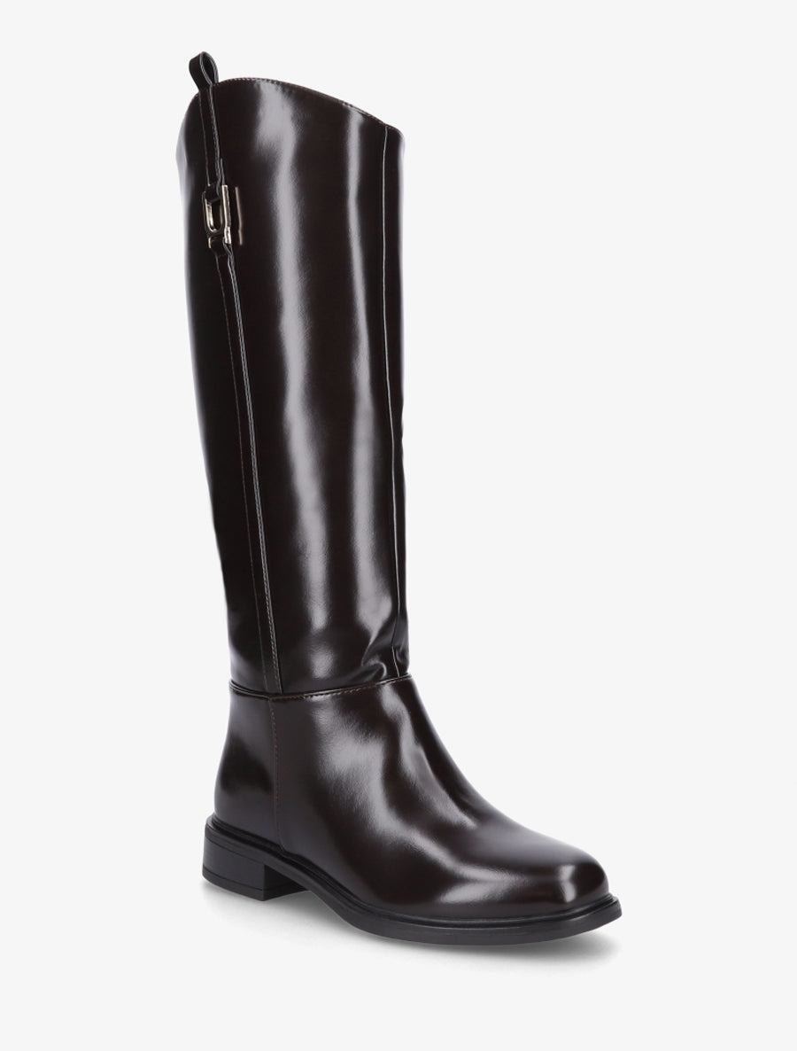 Bottes simili style cavalière - Marron - 2