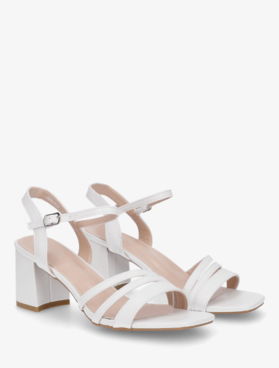 Sandales classiques à triple brides - Blanc - 4