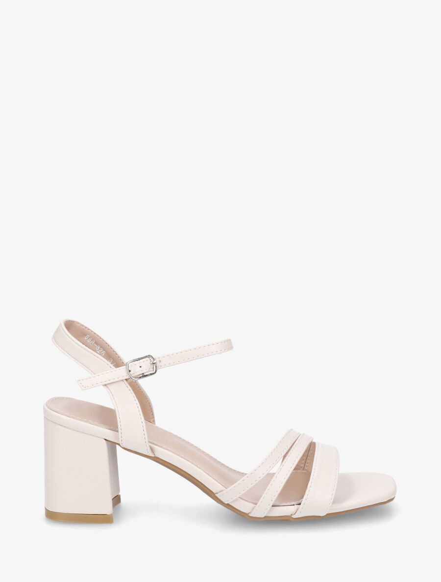 Sandales classiques à triple brides - Beige - 1
