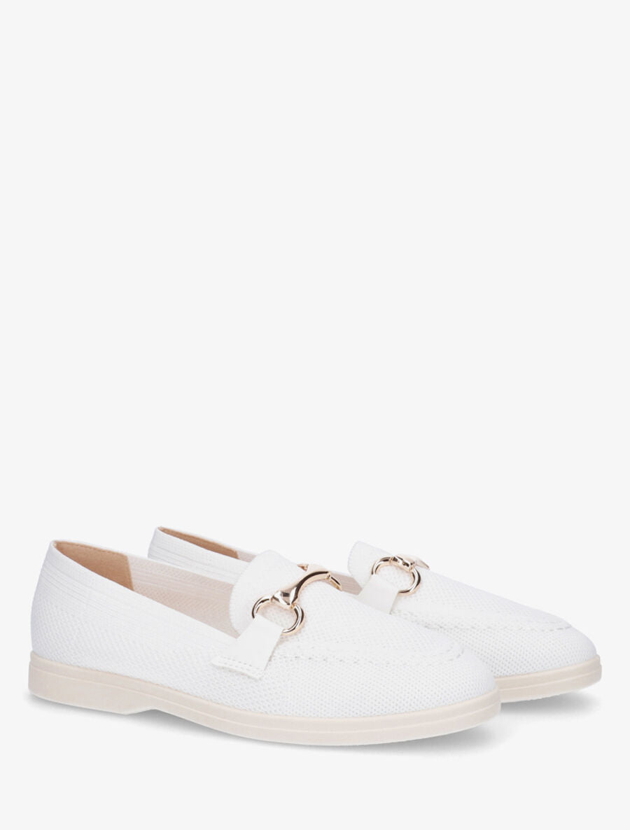 Mocassins souples en maille - Blanc - 4