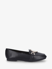 Mocassins plats à empiècement métal strassé - Noir - 5