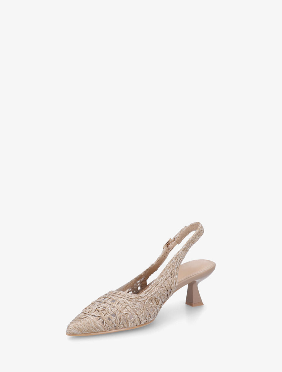 Escarpins pointus effet osier - Taupe - 3