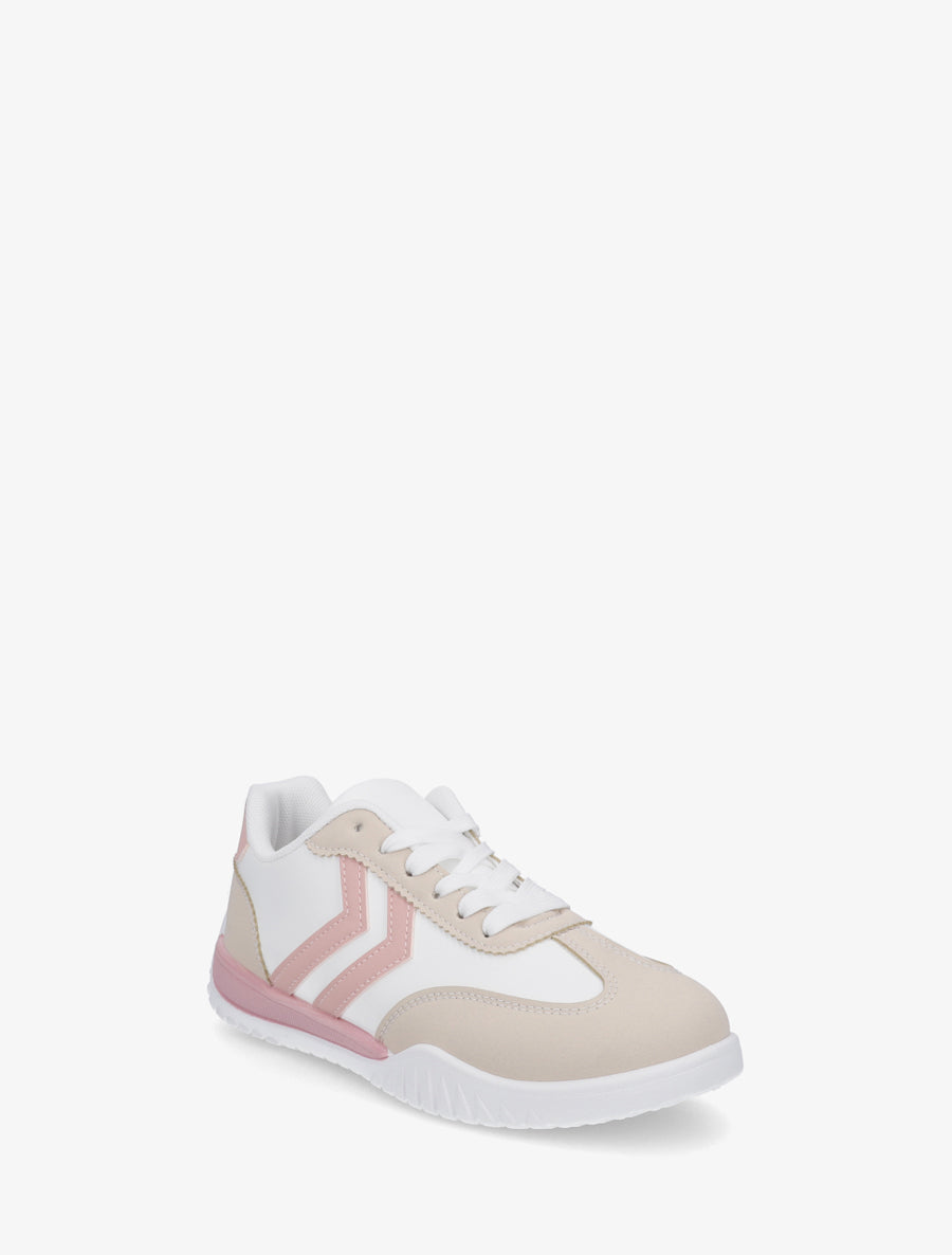 Baskets en simili à bandes - Rose - 2