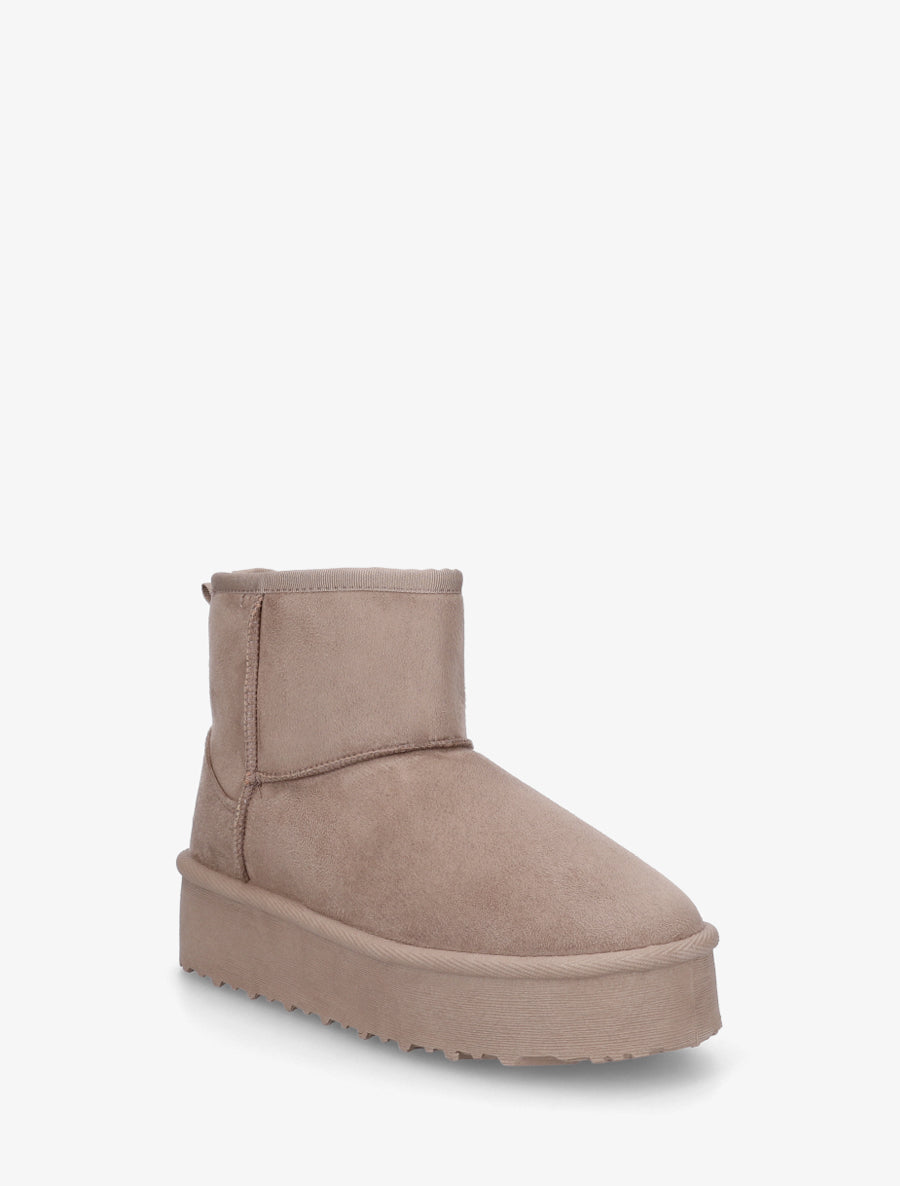 Boots fourrées en suédine - Taupe - 2