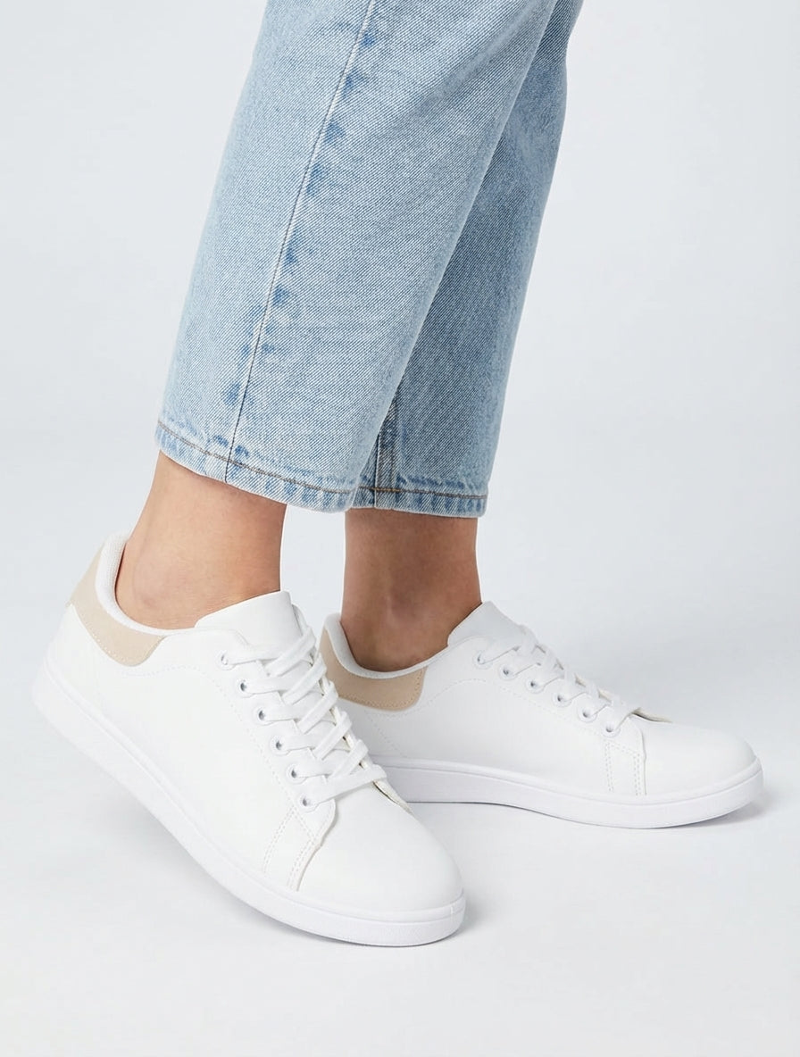 Baskets à contrefort contrasté - Beige