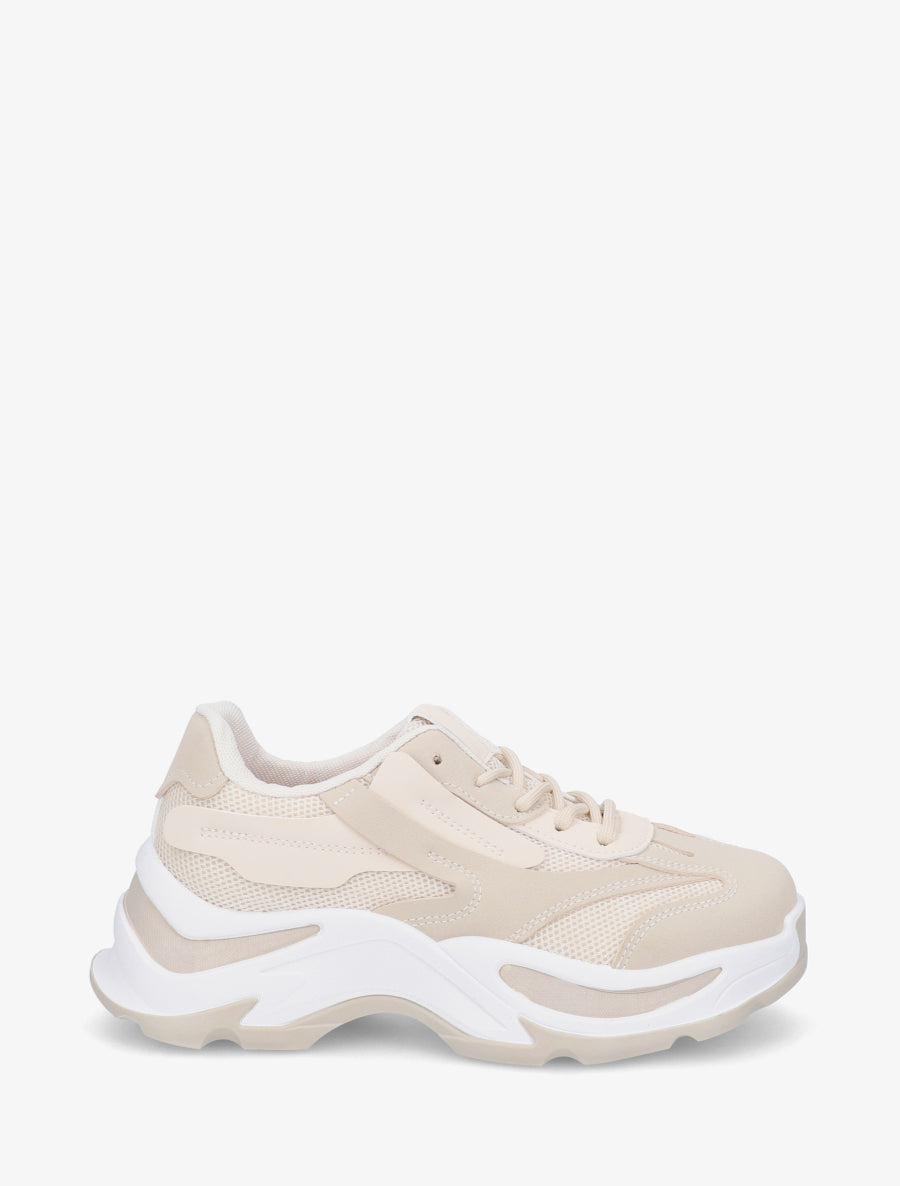 Baskets à semelle chunky - Beige - 1