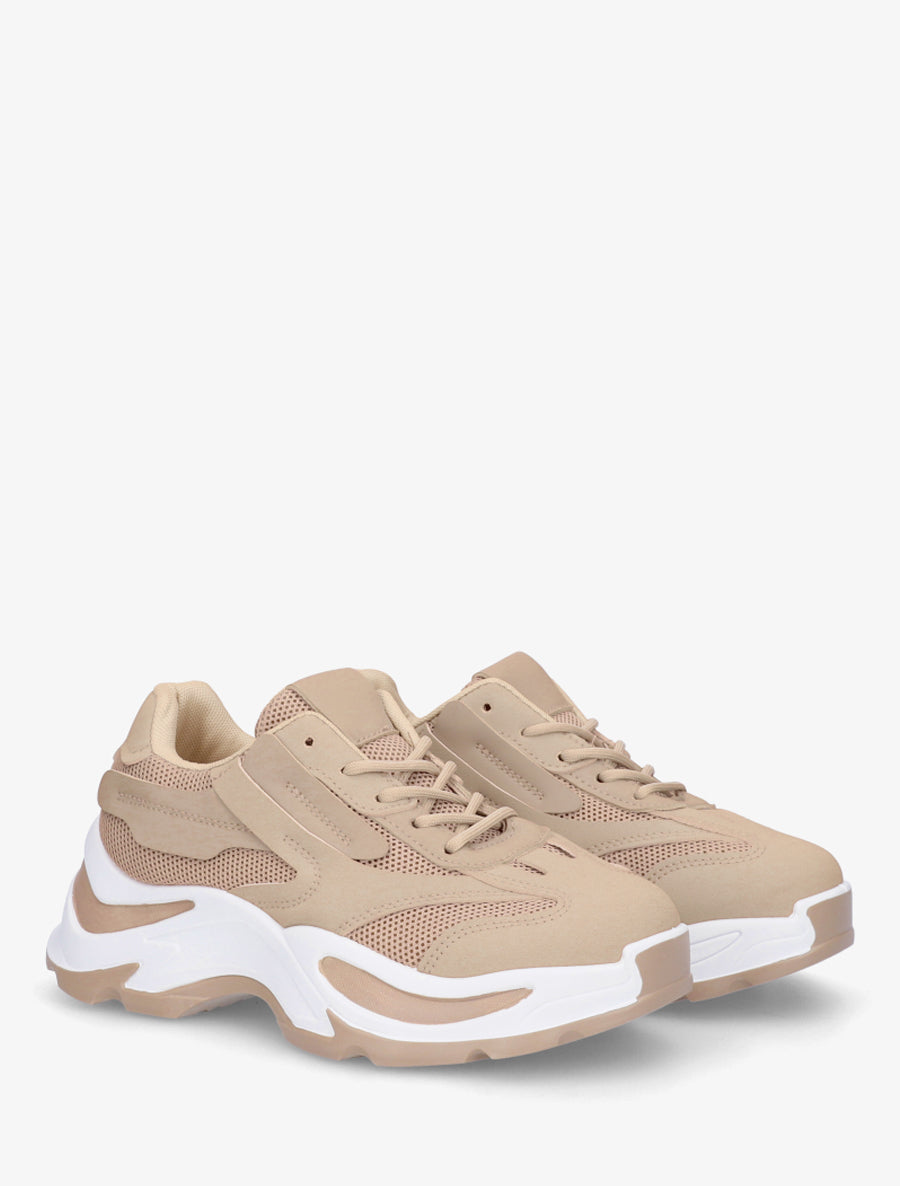 Baskets à semelle chunky - Taupe - 4