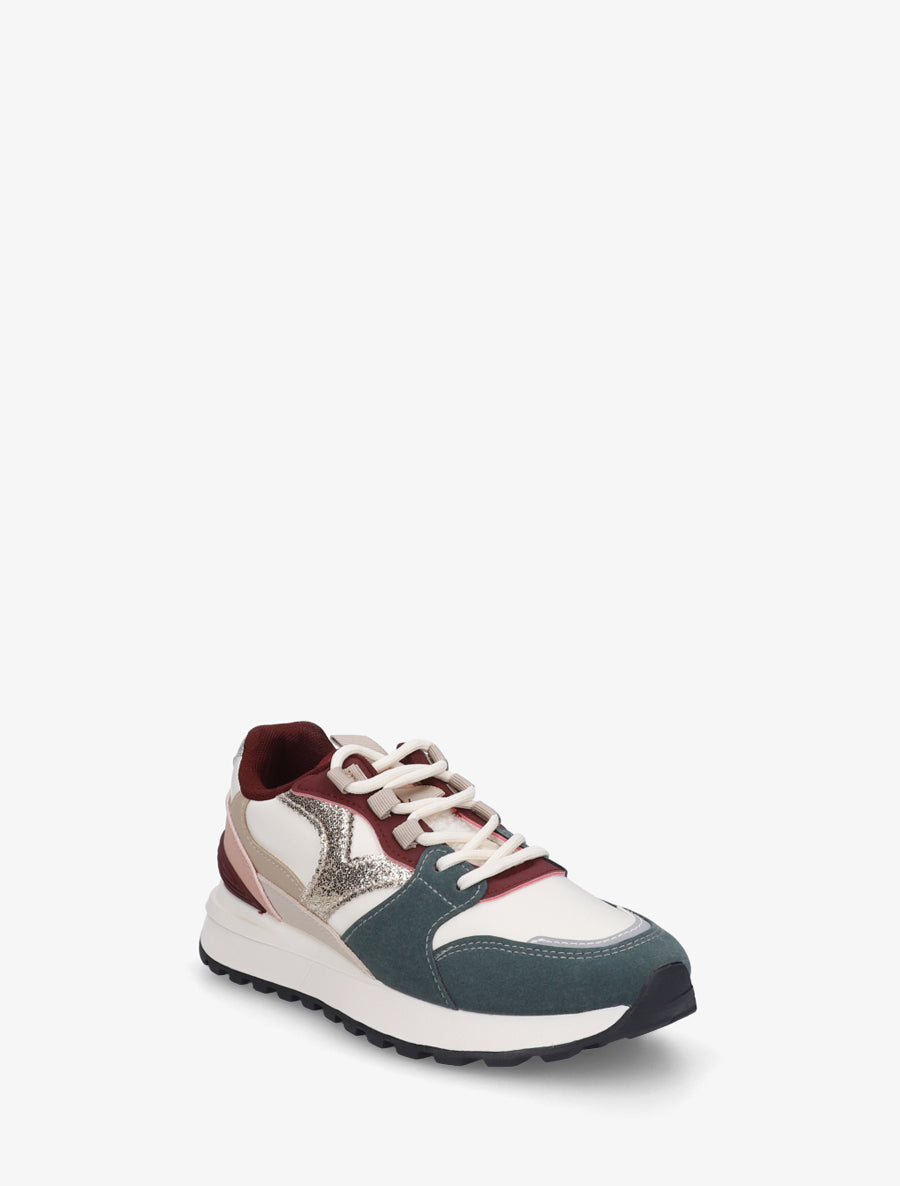 Baskets à empiècements fantaisies - Vert foncé - 2