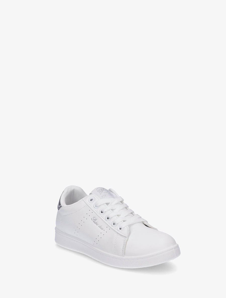 Baskets en simili à inscription brodée - Argent - 2