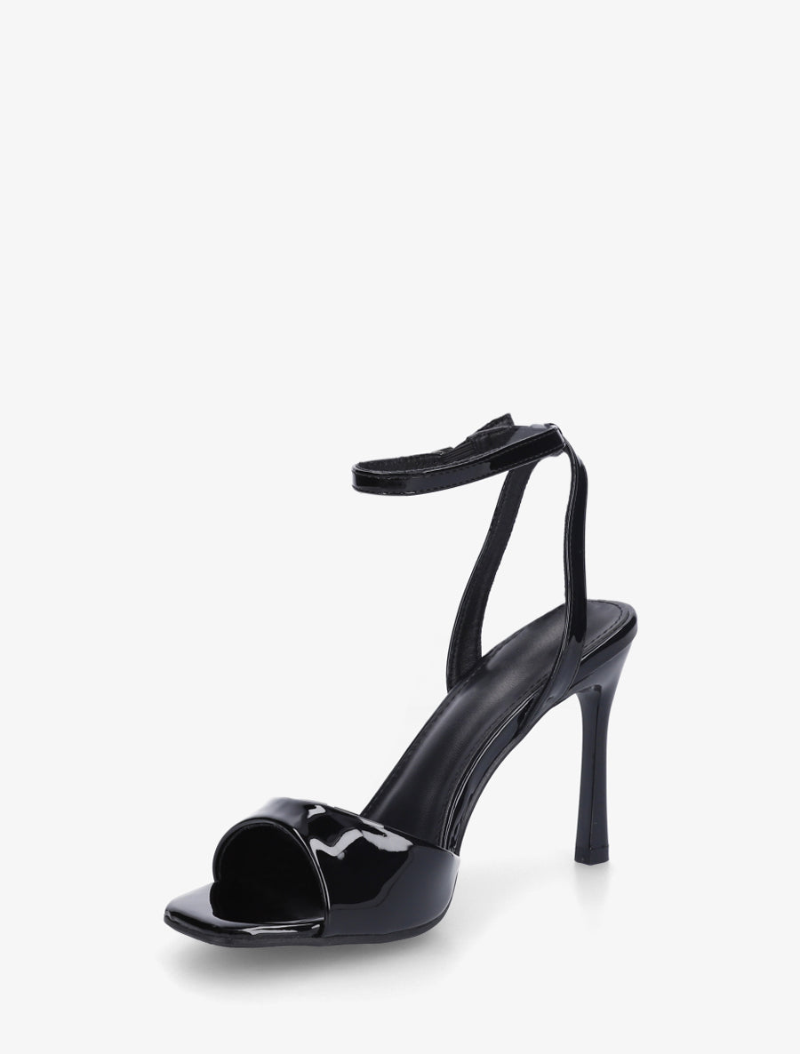 Sandales vernies à talon aiguille - Noir - 3