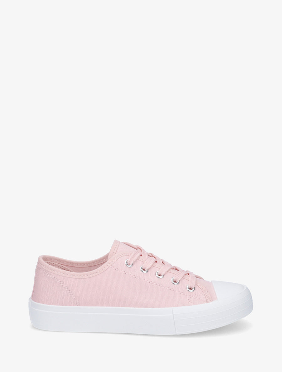 Tennis unis en toile - Rose - 1