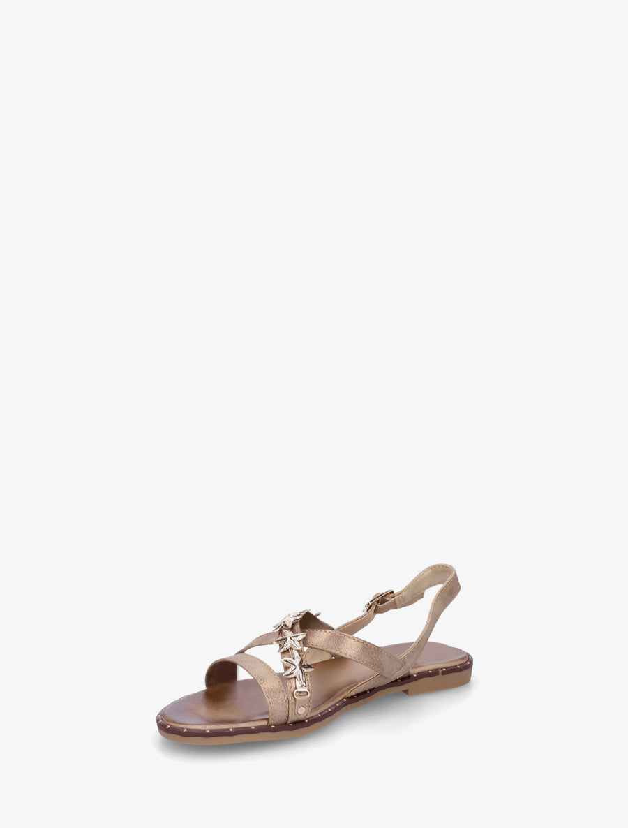 Nu-pieds cloutés à bijoux étoiles de mer - Taupe - 3