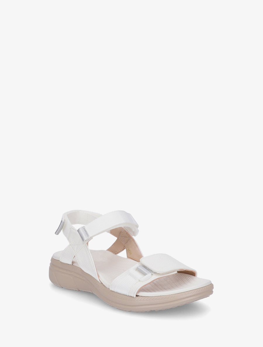 Nu-pieds en simili à triples scratch - Blanc - 2
