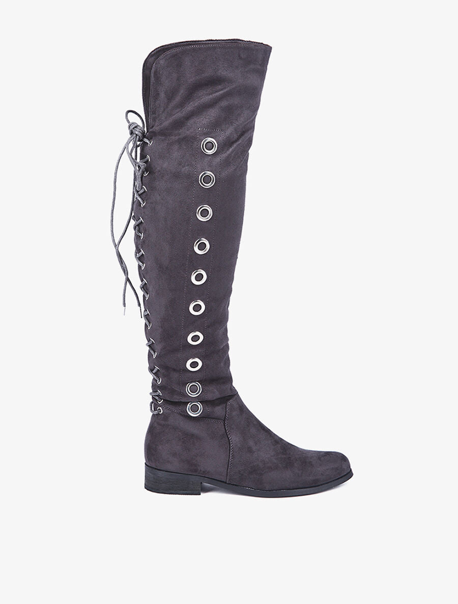 Cuissardes dos corset - gris foncé - 5