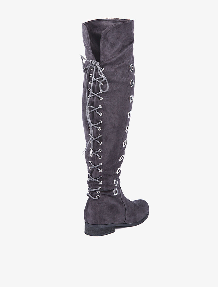 Cuissardes dos corset - gris foncé - 4