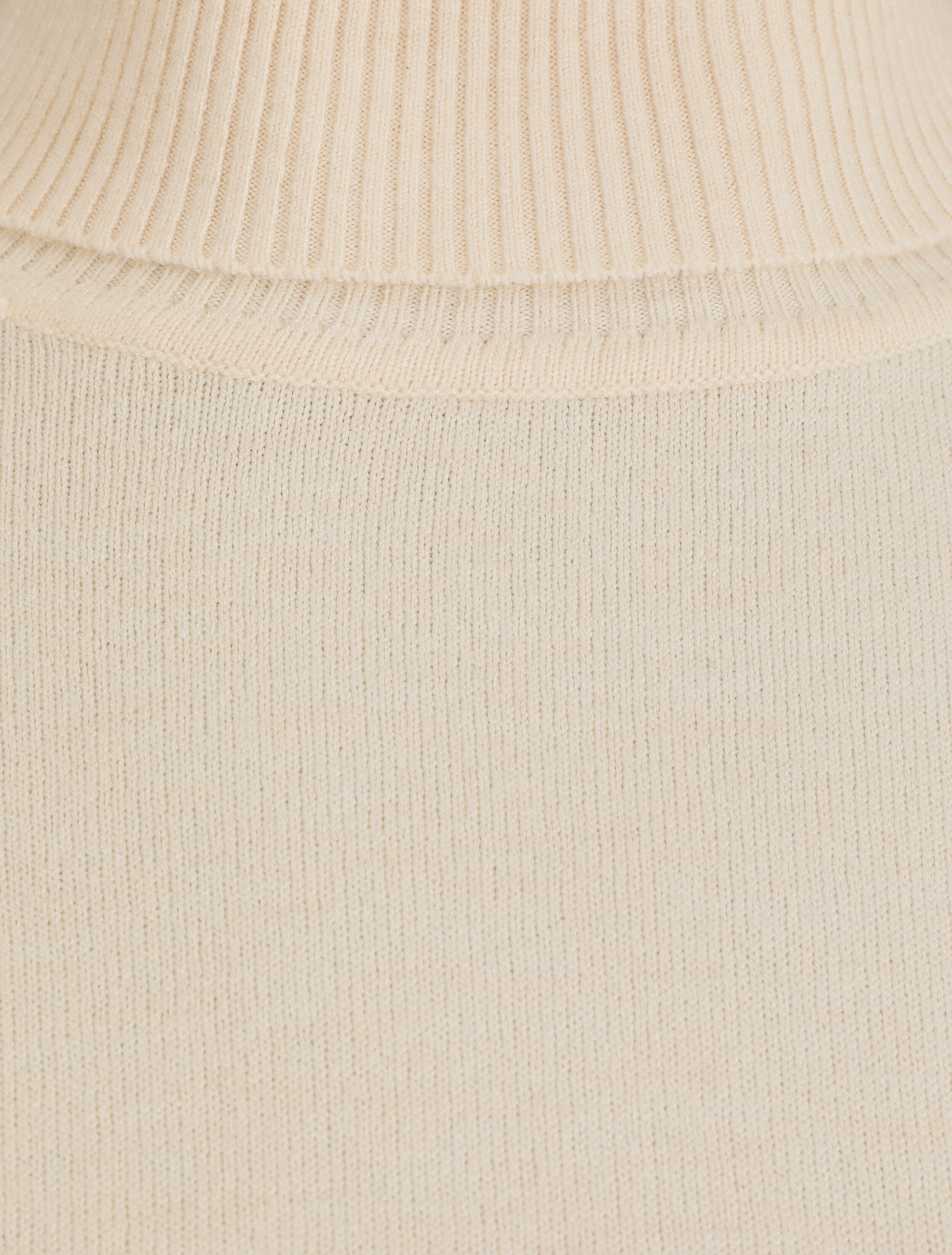 Pull fin en cachemire mélangée à col roulé - Beige - 3