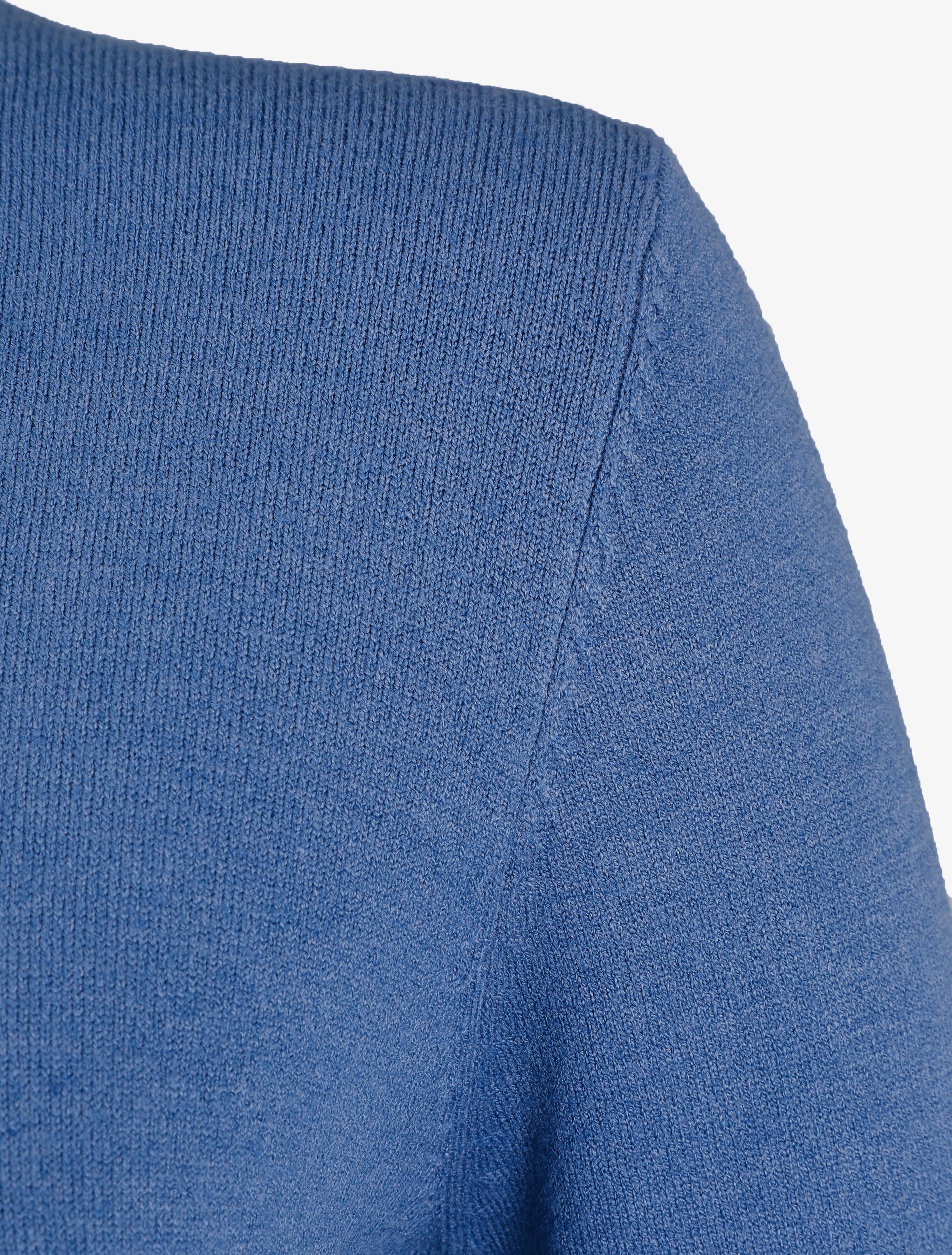 Pull fin en cachemire mélangée à col roulé - Bleu - 3