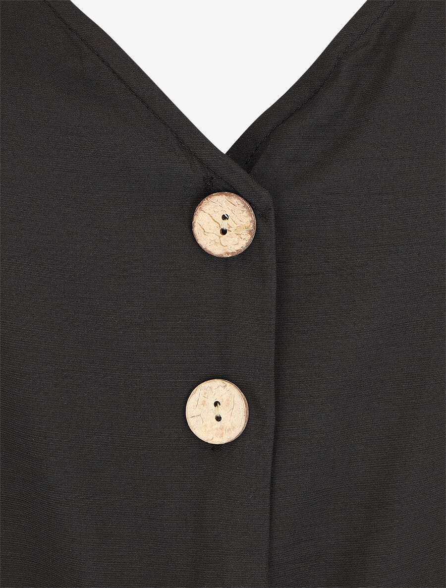 Combinaison ample boutonnée - Noir - 3
