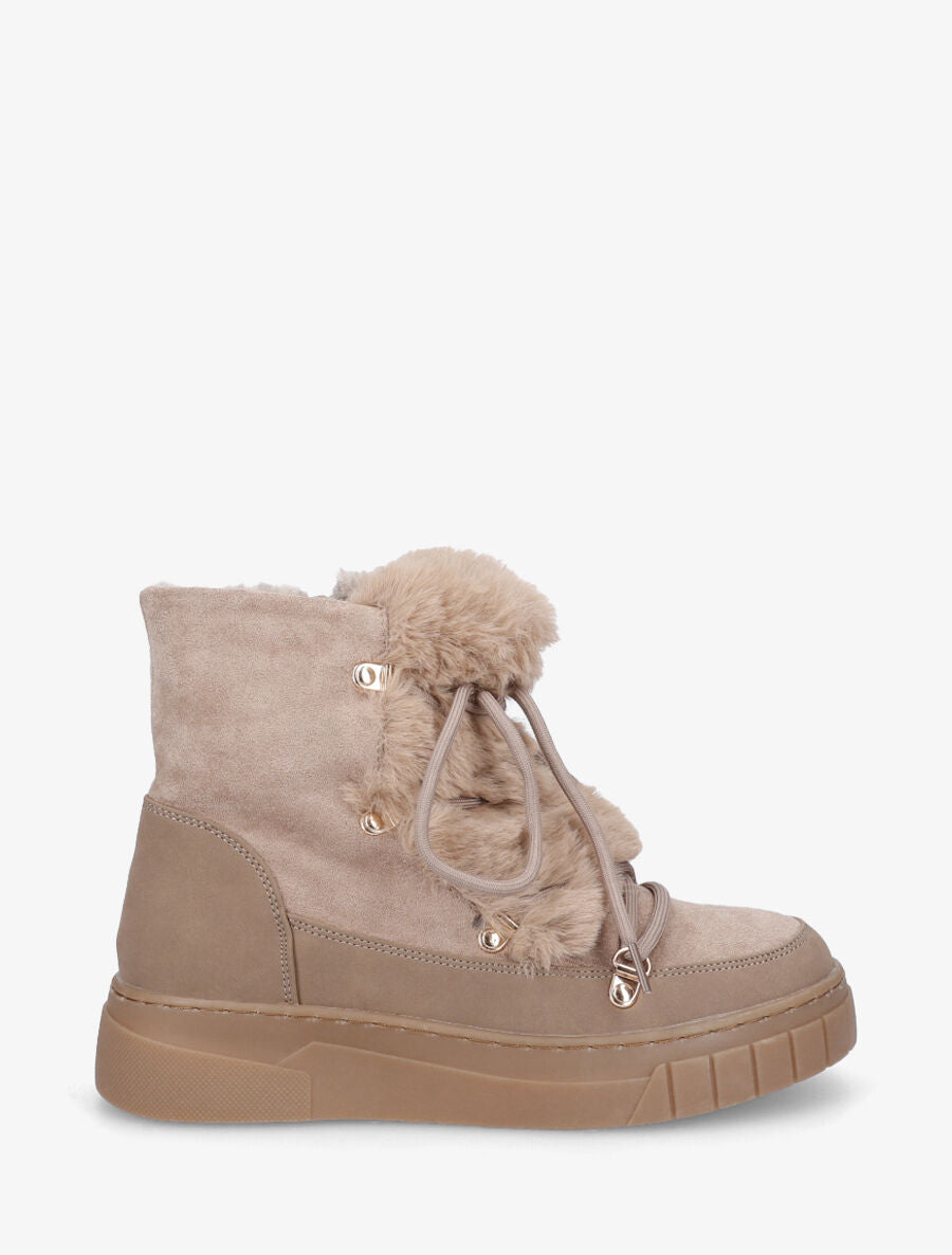 Bottes fourrées Anouck - Suède taupe Bottes fourrées Anouck - Suède taupe