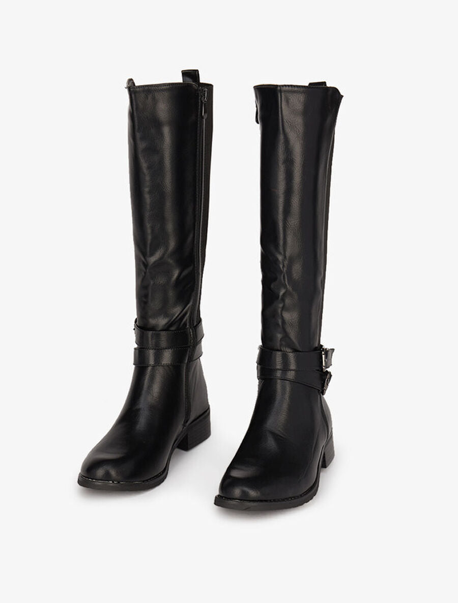 Bottes cavalières élastiquées - Noir - 4