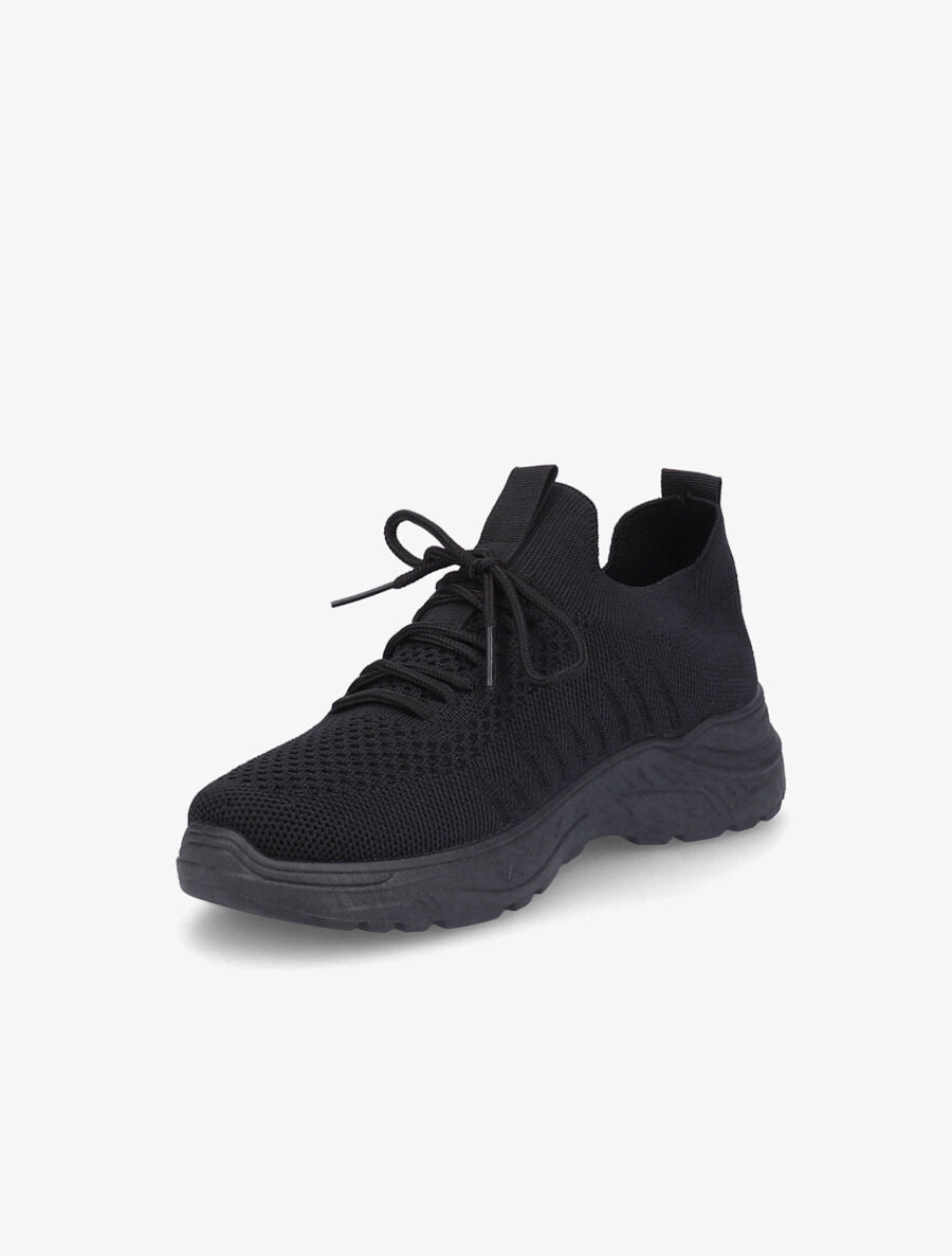 Sneakers à lacets en mesh - Noir - 3