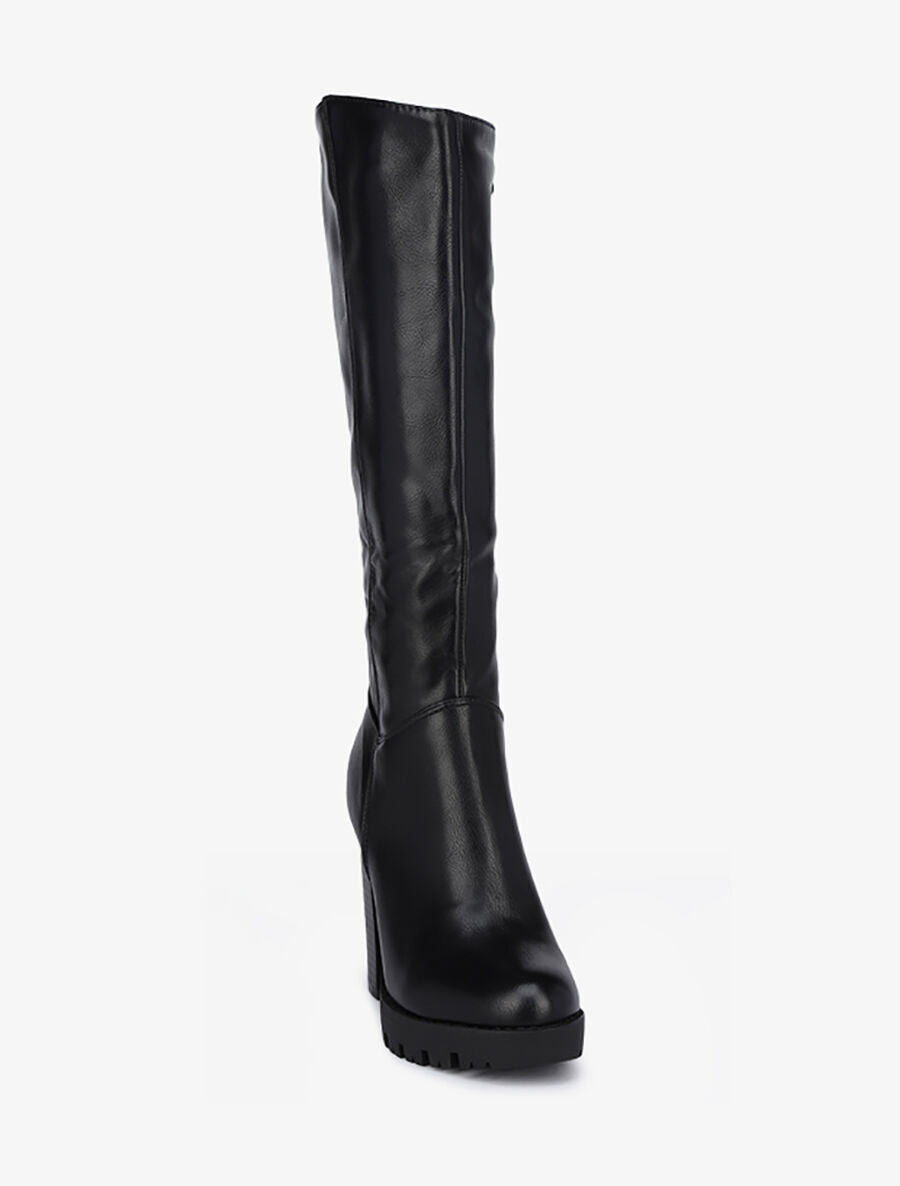 Bottes à talon haut et semelles crantées - Noir - 2