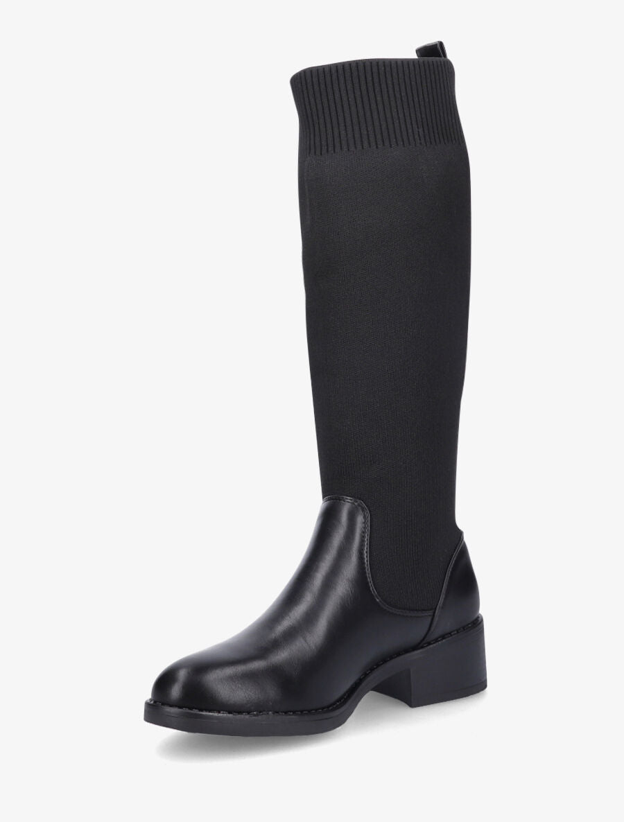 Bottes style chaussettes - Noir - 3