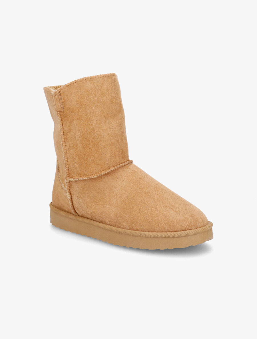 Boots classiques fourrées en suédine - Camel - 2