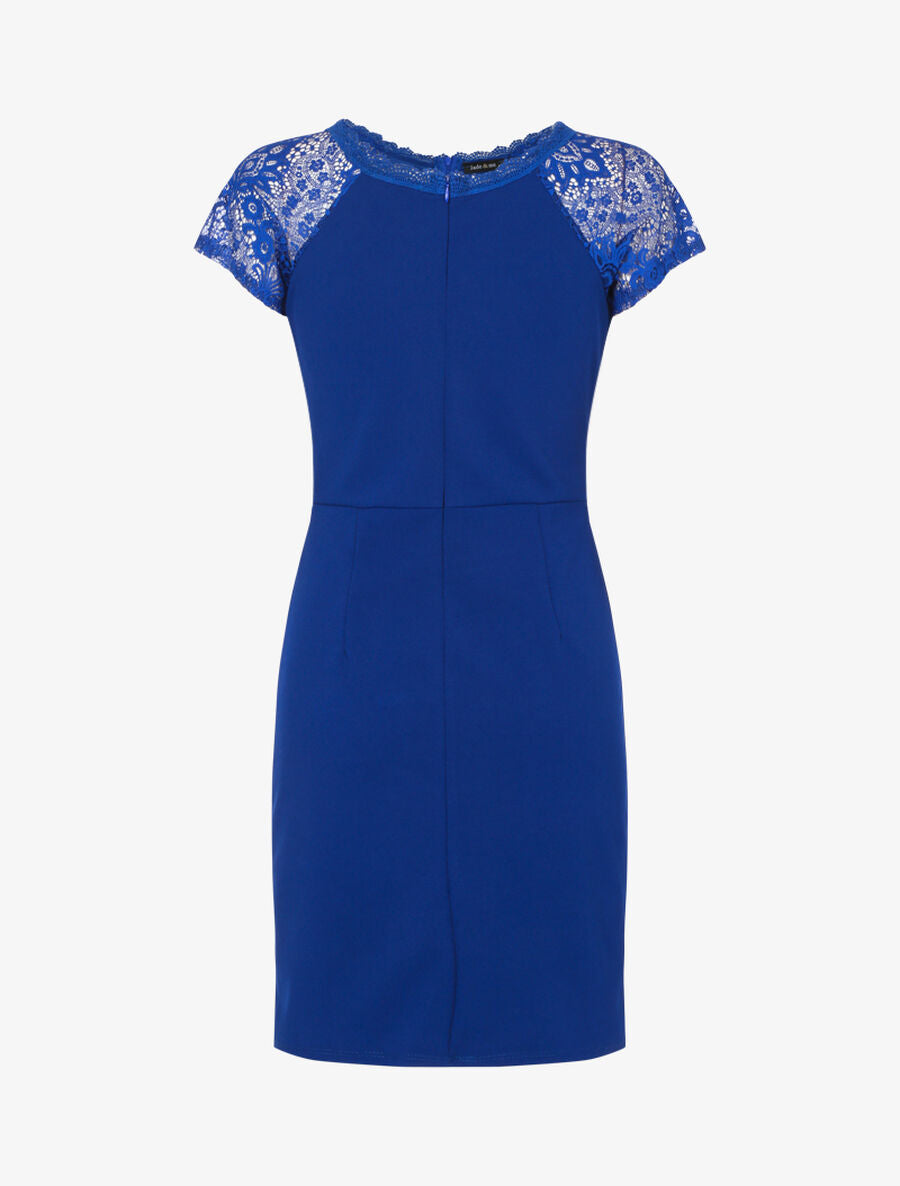 Robe fourreau à buste ajourée - Bleu roi - 2