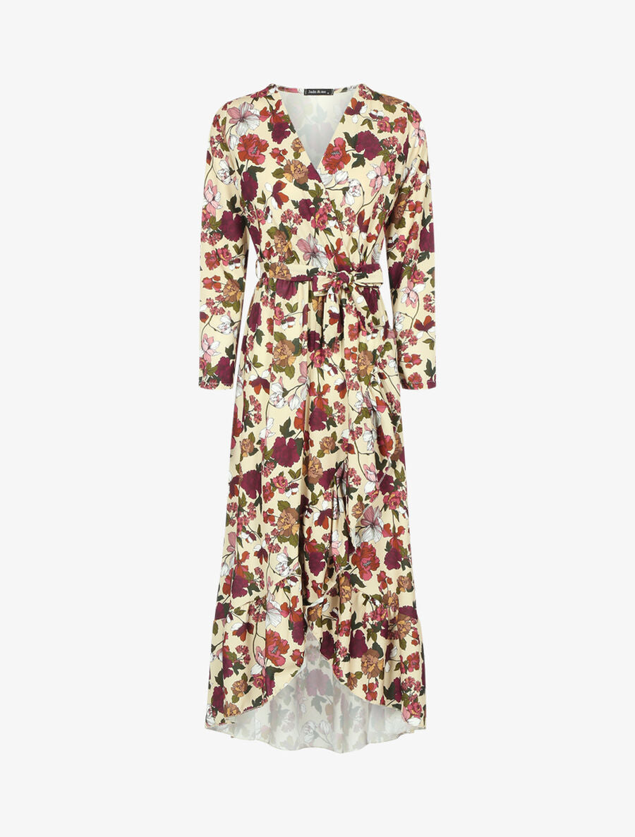Robe volantée à imprimé fleurs d&