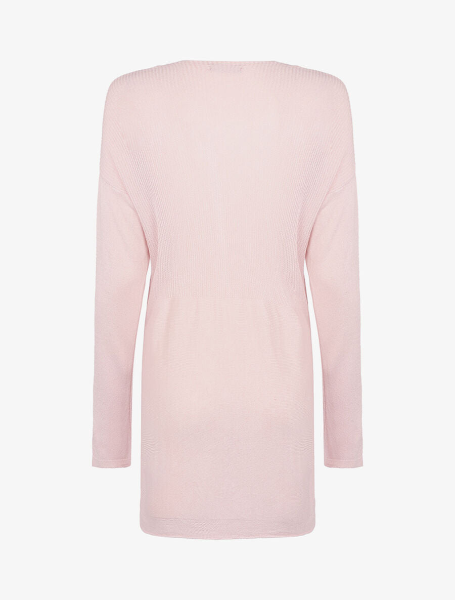 Robe pull à grandes poches - Rose - 2