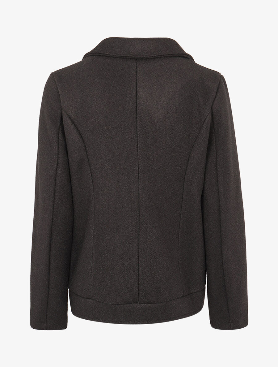 Veste en feutre à boutonnières - Noir - 2