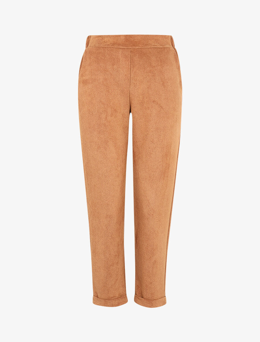 Pantalon coupe carotte - Camel - 1