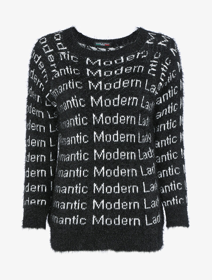 Pull Romantic Modern Lady - Noir - 1