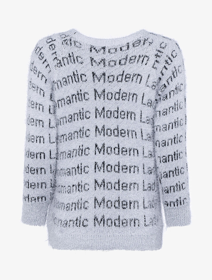 Pull Romantic Modern Lady - Gris clair - 2