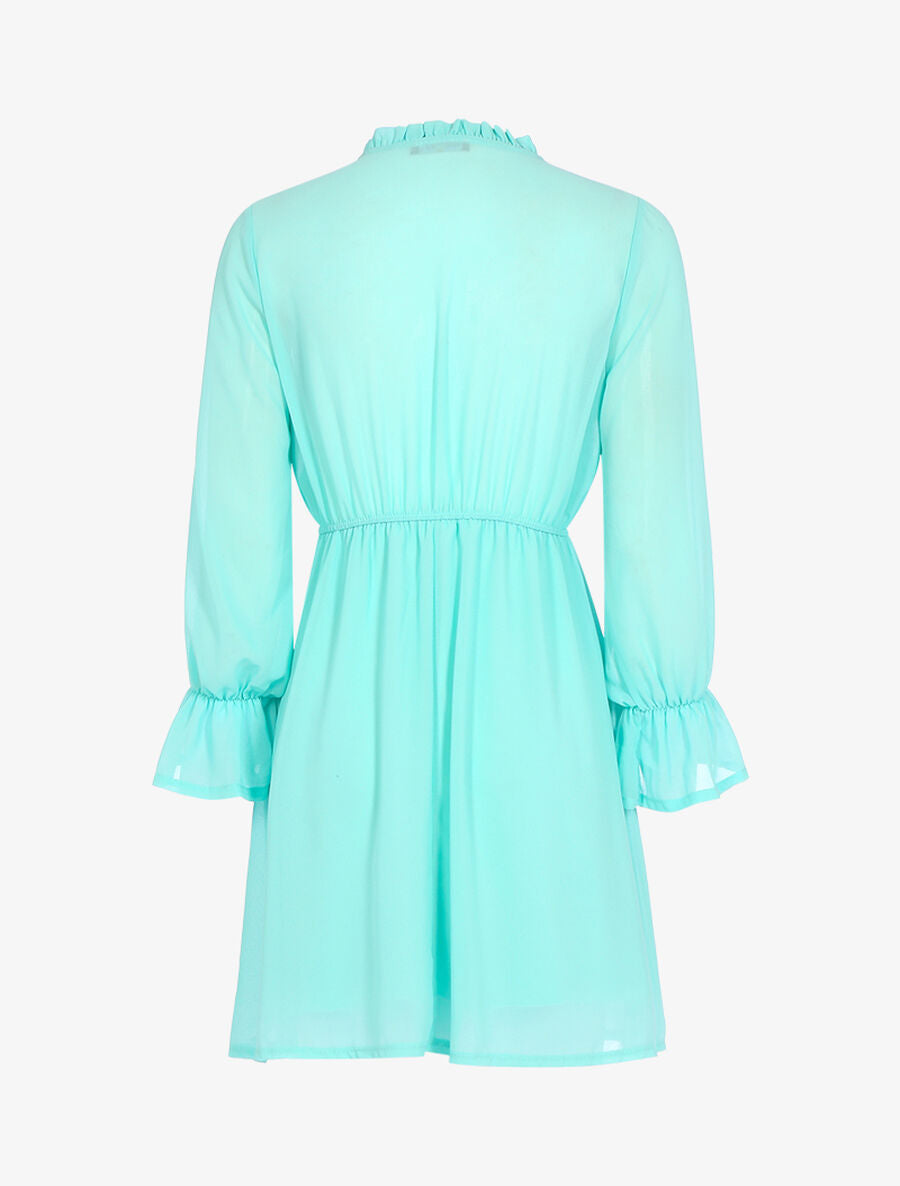 Robe patineuse fluide - Bleu turquoise - 2