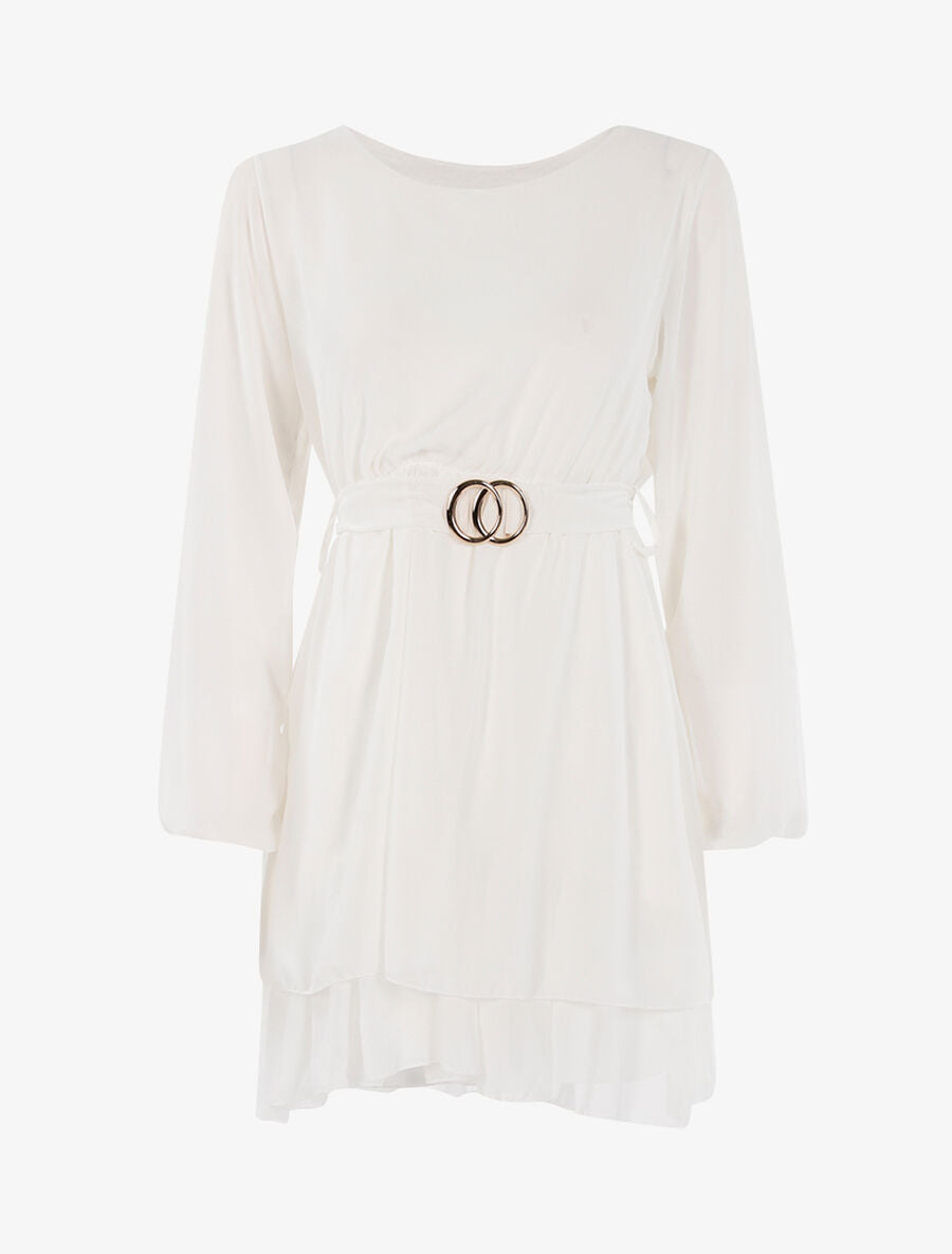 Robe patineuse courte - Blanc - 1