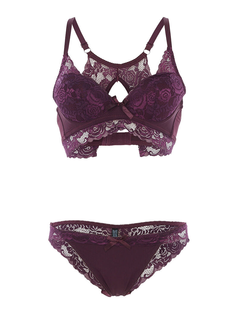 Ensemble SG dos nageur et tanga - aubergine - 3