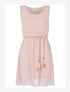 Robe en voile ceinturée - rose - 1
