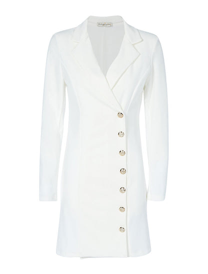 Robe style veste de tailleur - blanc - 1
