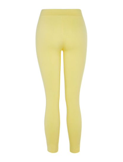 Pantalon slim taille haute - jaune - 2