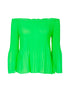 Top plissé épaules nues - vert fluo - 1