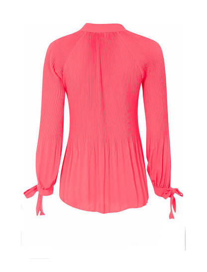 Top plissé à dos long - fushia - 2