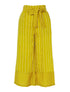 Pantacourt évasé à rayures - jaune/blanc - 1