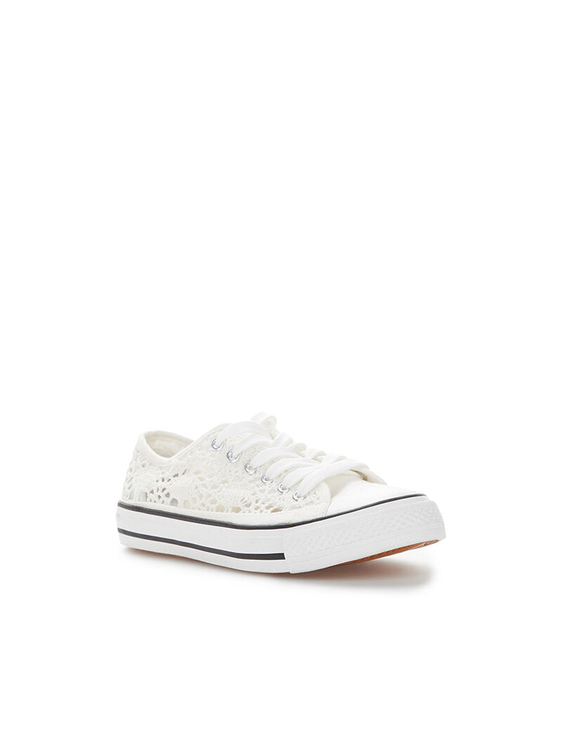 Sneakers en crochet - blanc - 2